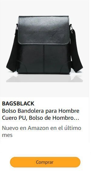 Bolso Bandolera Negra para Hombre y Mujer 
