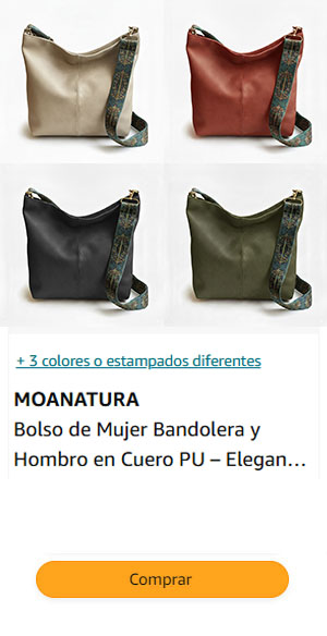 Bolso de Mujer Bandolera y Hombro en Cuero PU