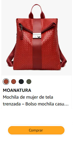Mochila de mujer de tela trenzada